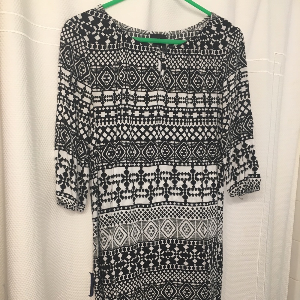 Black & White Mossimo Geometric Print Dress